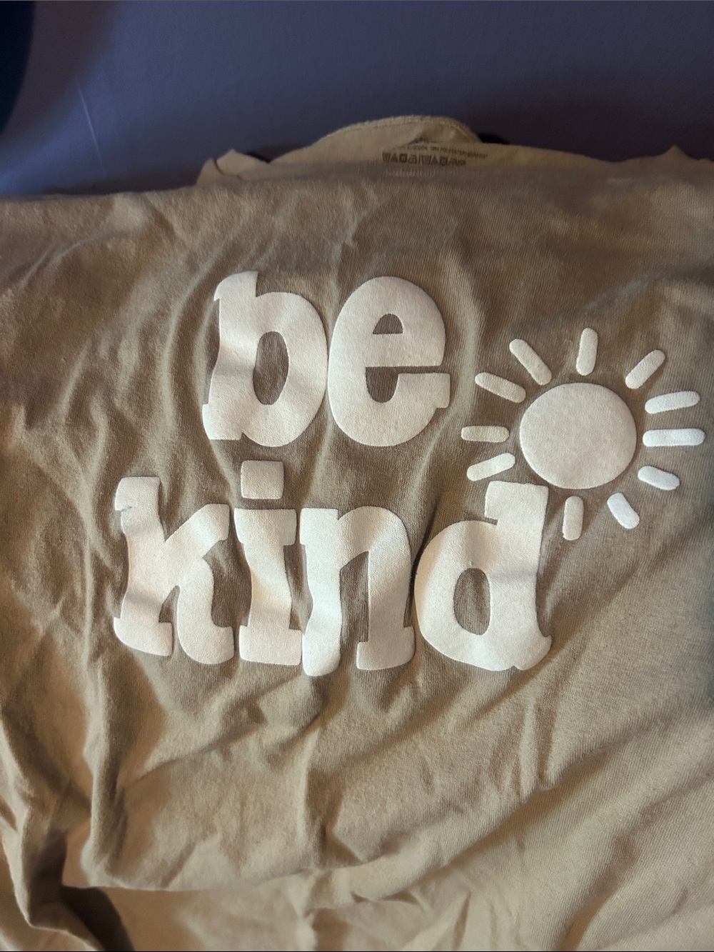 Be Kind' Graphic Tee in Tan